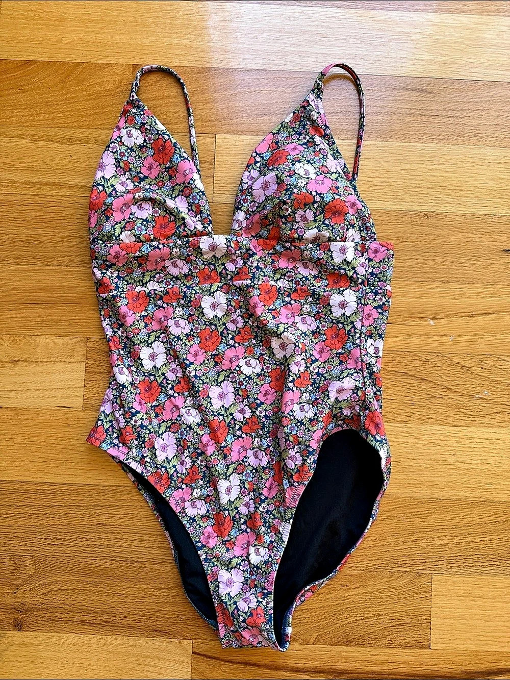 NWT J. Crew Plunge One-Piece in Liberty Meadow Song Fabric